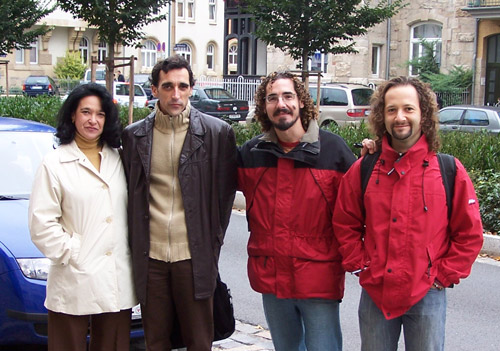 Salva, Pablo, Mami Pablo y Juanan en Weimar (74 Kb)